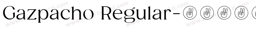 Gazpacho Regular字体转换